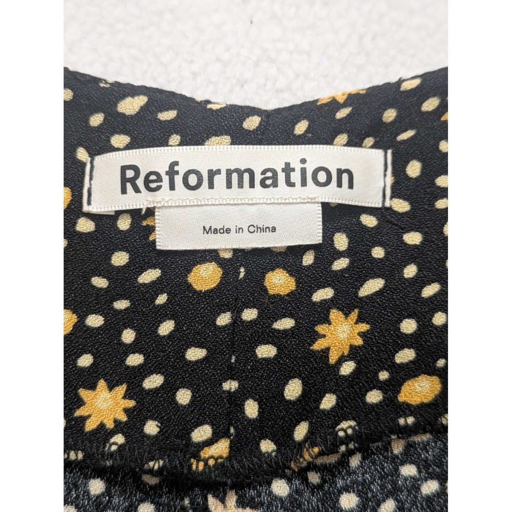 Reformation Slip Dress Crimini Midi Posie Ditsy Floral Black Size 4 Pullover - Picture 3 of 12